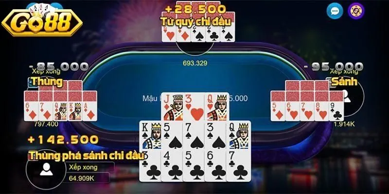 Cách chơi ngầu hầm quy định rõ về việc chia bài