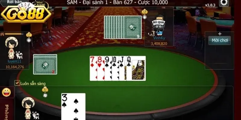 Người chơi có thể bỏ hoặc đánh tiếp